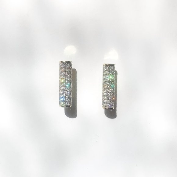 Jewelry - Dianty Crystal Bar Earrings Rhinestone Minimalist